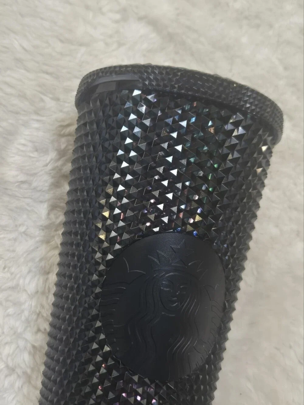 Starbuck Limited Edition FIU Black Iridescent Studded Venti Tumbler, 24 Oz